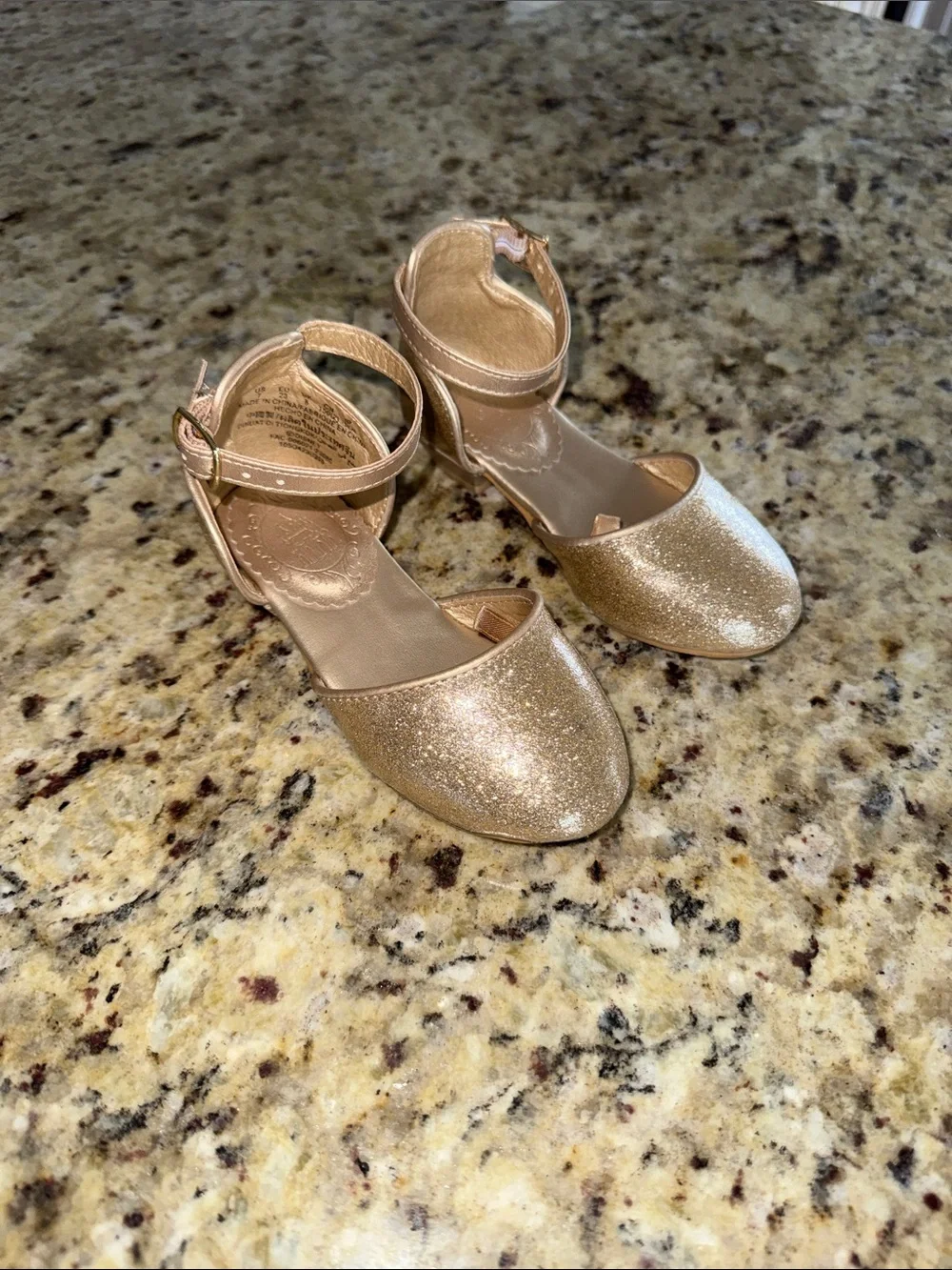 Gold sparkly Bibbidi Bobbidi Boutique girls shoes